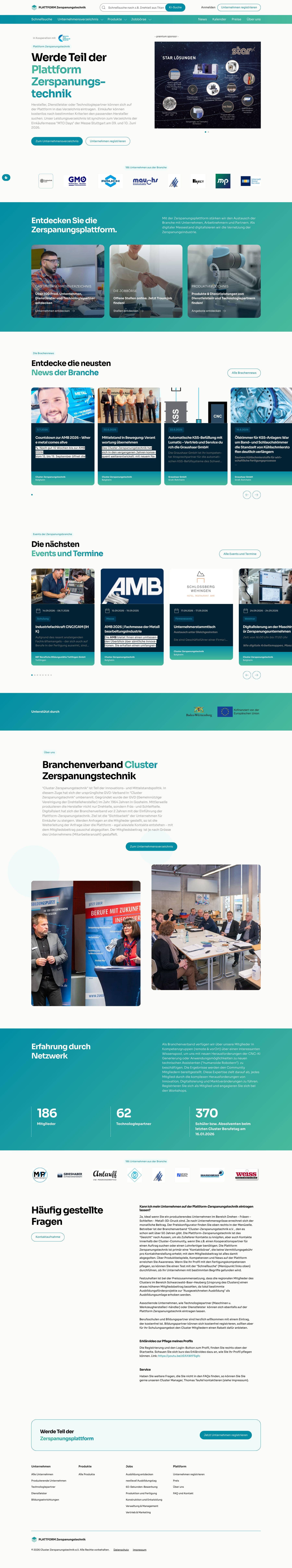 Startseite von Plattform Zerspanungstechnik